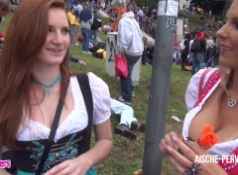 Aische Pervers Pornocasting auf dem Oktoberfest Teil 1...